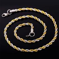 Gambar kalung titanium silver-gold tambang kalung pria dan wanita - 60cm dari accesoris store1 undefined 1 Tokopedia