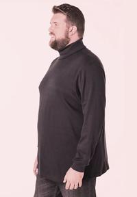 Gambar XL SIZE MODEL TURTLE NECK / LEHER TINGGI KAOS PRIA LENGAN PANJANG - Hitam dari PASTIBUNGKUSHOP undefined 2 Tokopedia