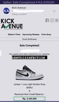 Gambar Nike Air Jordan AJ 1 low Light Smoke Grey gray hoops US 8 41 SOLD dari Dentdisinfection undefined 5 Tokopedia