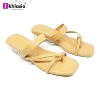 Gambar Sandal Heels Wanita Hak kaca Tiara 3cm Branded Premium HT12 - 38, Hitam dari IKHLASIA undefined 2 Tokopedia