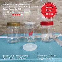 Gambar Toples Plastik Bulat 200 ml - Toples Sambal - Toples Bumbu - Merah, Dengan Plug dari elesevenindo undefined 1 Tokopedia