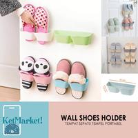 Gambar WALL SHOES HOLDER - Rak Tempat Sandal Sepatu Tempel Perekat Kuat Kokoh dari KetMarket Official undefined 3 Tokopedia