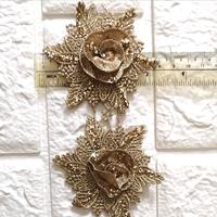 Gambar renda bordir 3D bunga tumpuk glitter payet (per 3 bunga) - silver dari kadoshbutik undefined 2 Tokopedia