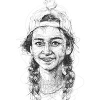 Gambar sketsa wajah vintage MANUAL scrible art hadiah / kado wisuda 20x30 - Pigura natural, 2 wajah 30x40cm dari SAMPURNA ARTS undefined 3 Tokopedia