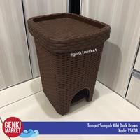 Gambar Tempat Sampah Rotan Injekan Kiki / Tong Sampah Indoor - Magenta dari Genki Market undefined 3 Tokopedia