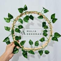 Gambar Ring Rotan Lingkaran Dekorasi Backdrop Lamaran Nikahan + Inisial Huruf - RL+H.Wedding dari Mulia Dekorasi undefined 2 Tokopedia