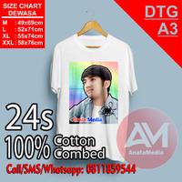 Gambar Sablon Kaos 24s Custom DTG A3 Full Color | Termurah Satuan Bisa - Biru, XXXL dari AnataStore undefined 1 Tokopedia