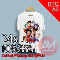 Gambar Sablon Kaos 24s Custom DTG A3 Full Color | Termurah Satuan Bisa - Biru, XXXL dari AnataStore undefined 4 Tokopedia