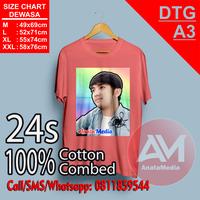 Gambar Sablon Kaos 24s Custom DTG A3 Full Color | Termurah Satuan Bisa - Biru, XXXL dari AnataStore undefined 5 Tokopedia