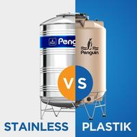 Gambar Tandon Air Penguin TBSK1000 - 1000L - Stainless Steel SS304 Toren / Tangki AIr dari Jayadhi undefined 3 Tokopedia