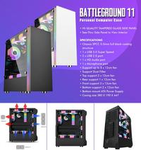 Gambar Casing Simbadda BattleGround 11 WHITE - ATX, mATX Tempered Glass dari Toko Expert Komputer undefined 2 Tokopedia