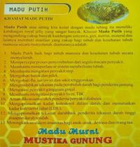 Gambar Madu Putih Murni Asli Mustika Gunung 630ml / Madu Tebing dari Kawung Asli undefined 2 Tokopedia