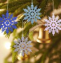 Gambar Hiasan Pohon Natal Glittery Snowflake 10 Cm Warna Pink isi 2 Pcs dari veecraft media undefined 2 Tokopedia
