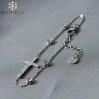 Gambar Gelang Salib Tabitha Silver (STAINLESS STEEL ANTI KARAT) dari Gratefulshop_NEW undefined 3 Tokopedia
