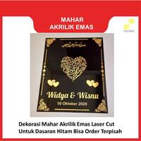 Gambar DEKORASI AKRILIK EMAS LASER CUT UNTUK FRAME MAHAR SESERAHAN PERNIKAHAN dari Polaris Laser Surabaya undefined 1 Tokopedia