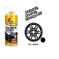 Gambar CARLAS RUBBER PAINT 400mL CAT VELG PELAK WARNA HITAM DOFF BLACK MATTE - BLACK DOFF C4 dari Victory Motorsport undefined 1 Tokopedia