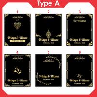 Gambar DEKORASI AKRILIK EMAS LASER CUT UNTUK FRAME MAHAR SESERAHAN PERNIKAHAN dari Polaris Laser Surabaya undefined 2 Tokopedia