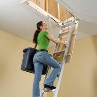 Gambar Tangga Lipat Balkon / Atap Teleskopik - Ladder Attic Folding Aluminium dari Gray Door Hardware undefined 1 Tokopedia