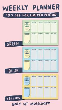 Gambar Erasable Weekly Planner - Biru Muda dari saystitch undefined 2 Tokopedia