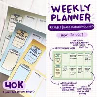 Gambar Erasable Weekly Planner - Biru Muda dari saystitch undefined 1 Tokopedia