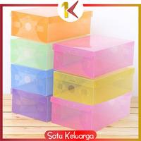Gambar SK-C157 Kotak Sepatu Tebal Shoes Box Sepatu Transparan Kotak Rak Susun - KotakSepatuBiru dari Satukeluarga undefined 5 Tokopedia