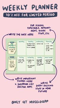 Gambar Erasable Weekly Planner - Biru Muda dari saystitch undefined 3 Tokopedia