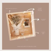 Gambar Dried flower frame import - 3D wood box with lamp Kaca Kado kotak kayu lampu acrylic foto dari Maxwell Flowers undefined 2 Tokopedia