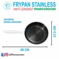 Gambar Pamosroom Frypan 26 cm Stainless Anti Lengket Wok Pan Hexclad dari pamosroom shop undefined 2 Tokopedia