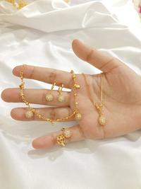 Gambar Set Perhiasan Lapis Emas Permata Setengah Bola Aksesoris Perhiasan - 1 SET, 8 dari Noin Accessories Offcial Store undefined 2 Tokopedia