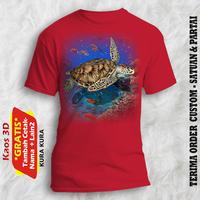 Gambar Kaos 3d kura-kura / t-shirt dewasa gambar Penyu laut XS S M L XL XXL - Putih, M dari Yafi & Khyla Onlineshop undefined 5 Tokopedia