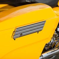 Gambar 10-GAUGE SADDLEBAG LATCH COVERS, CHROME 93-13 FLT #03-607 dari Redhog Cycle undefined 2 Tokopedia
