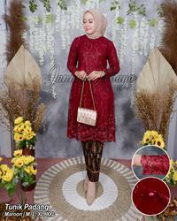 Gambar Set Kebaya Wanita Tunik Bahan Tulle Padang Hijau Botol Dan Warna Lain dari Fashion Official Store undefined 5 Tokopedia