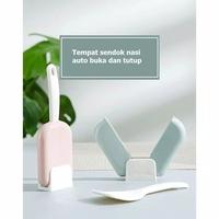 Gambar Centong / Sendok Nasi Plastik Dengan Cover Buka Tutup Otomatis dari ROMEshop undefined 1 Tokopedia