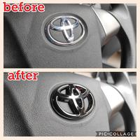 Gambar cover logo stir TOYOTA hitam dan carbon cover emblem stir TEMPEL - HITAM DOP dari LOVEBERRY AUTO undefined 1 Tokopedia