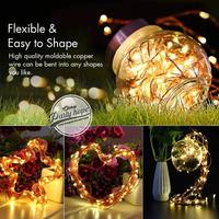Gambar Lampu Natal LED Warm White Baterai / lampu Kawat Tembaga 2 meter kedip dari PARTY HOPE 2 undefined 1 Tokopedia
