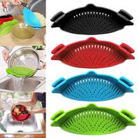 Gambar Saringan Mie & Sayuran Silikon / Silicone Strainer Colander Clip Drain dari TrendsCenter undefined 2 Tokopedia