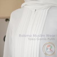 Gambar Gamis Putih Syari Set Khimar Warna Putih / Hitam / Bw / Gamis Umroh - Putih, XXL dari Raisma Muslim Wear undefined 5 Tokopedia