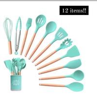 Gambar Sutil Silikon! Silicone kitchen ware set TERMURAH! 12 pcs! FOOD GRADE! - Nude dari Rakka and LiLac undefined 1 Tokopedia