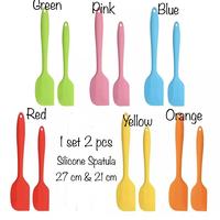 Gambar PANACHE 1 set 2 pcs Food Grade Silicone Spatula Baking Peralatan Masak - GREEN dari Panache39 undefined 3 Tokopedia