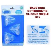 Gambar Huki Baby Orthodontic Silicone Nipples Isi 3 - Dot Bayi Pipih / Gepeng - S dari Mom to Baby undefined 3 Tokopedia