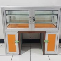 Gambar Gerobak Motor Roti / Gerobak Etalase Jualan Roti / Etalase Roti Motor dari KHAZ Alumunium undefined 2 Tokopedia