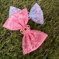 Gambar Jepit rambut pita kain tile - Biru Muda dari Aiko Craft undefined 2 Tokopedia