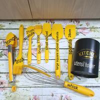 Gambar Yellow Silicone Cooking Utensil Spatula | Turner | Tongs | Brush - spatula 21cm dari etc shopline undefined 1 Tokopedia