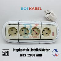 Gambar Kabel Listrik Stopkontak Tambahan (Extension) 5 LUBANG 5 Meter UTICON dari Boskabel undefined 1 Tokopedia