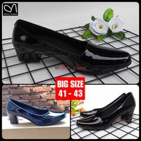 Gambar sepatu pantofel wanita formal jumbo kerja bigsize 41 42 43 pdh polwan - 42, Hak 3cm dari DISTRO-NIRVANA undefined 1 Tokopedia
