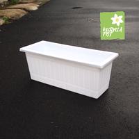 Gambar Pot Tanaman Bunga Panjang Putih 60 Cm Model Gentong Kayu dari Kurnia Pot undefined 1 Tokopedia