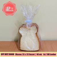 Gambar Plastik OPP Roti Tawar/ Roti Sobek/ Roti Sisir 25 x 33 CM TEBAL 40 MIC - 25x35gusset dari iplastik undefined 4 Tokopedia
