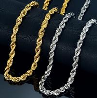 Gambar Kalung Titanium gold model tali tambang kalung pria/wanita - Putih, 45cm dari accesoris store1 undefined 1 Tokopedia