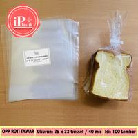 Gambar Plastik OPP Roti Tawar/ Roti Sobek/ Roti Sisir 25 x 33 CM TEBAL 40 MIC - 25x35gusset dari iplastik undefined 3 Tokopedia