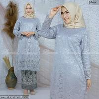 Gambar Atasan Kebaya Tunik Brokat LD 130~ Big Size Kebaya - Abu Silver, 3L dari ZALUKHU MODIS undefined 1 Tokopedia